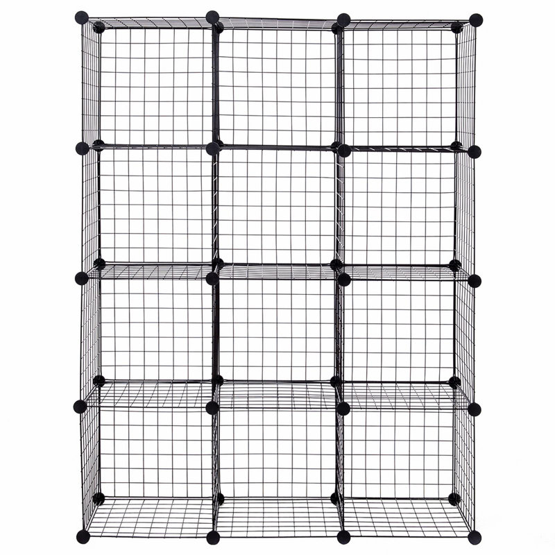 Rebrilliant DIY 12 Cube Grid Wire Cube Shelves Wayfair